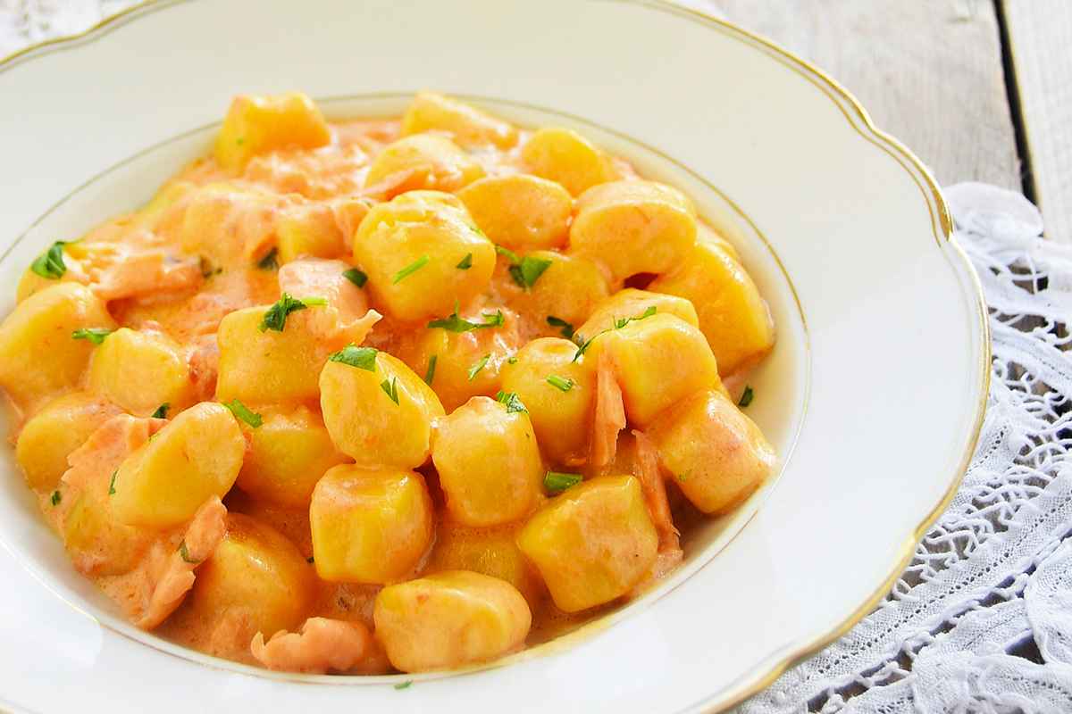 gnocchi al salmone